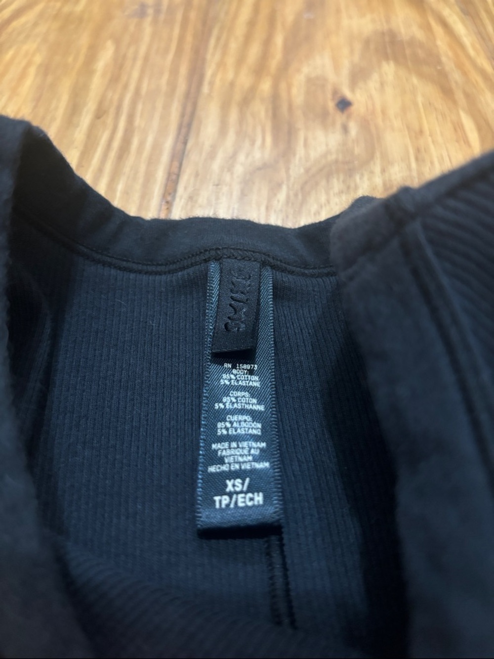 SKIMS Cotton Rib Tank Dress in Soot Black Size XS - Picture 5 of 5